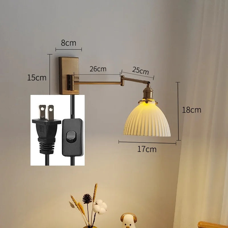 Geneviève Swing Arm Dual Head Wall Light