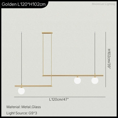 Manon Minimalist Linear Chandelier