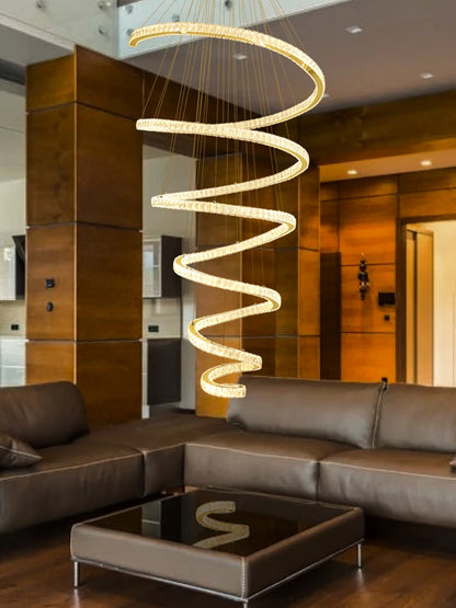 Modern Crystal Pendant Light for Dining Room and Living Room