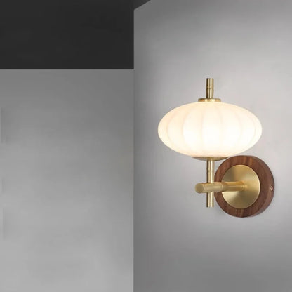 Camille Aurelia Ribbed Glass LED Wall Sconce
