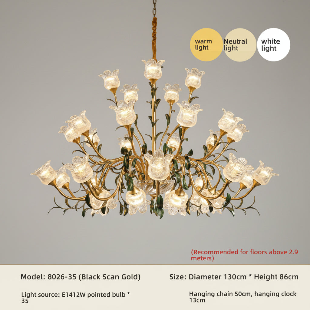 Élise French Retro Crystal Cream Flush Pendant Light