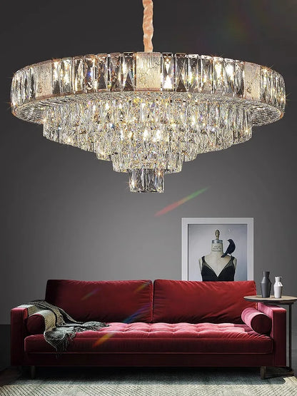 Geneva Luxury Crystal Pendant Chandelier for Dining & Living Spaces