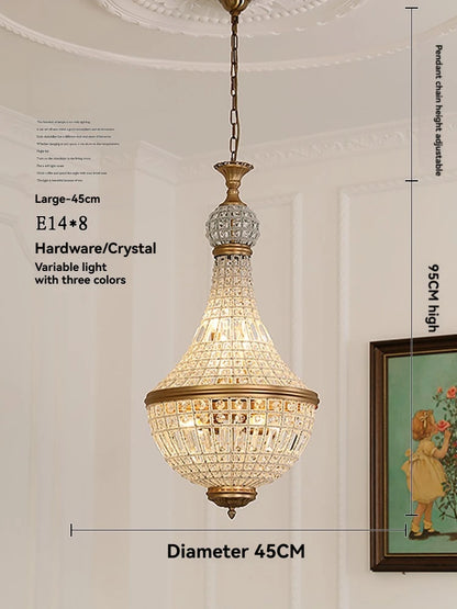 Aurélie Vintage Crystal Pendant Chandelier 6-Light Luxury
