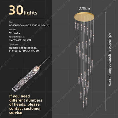 Élise Crystal Staircase Pendant Chandelier Light
