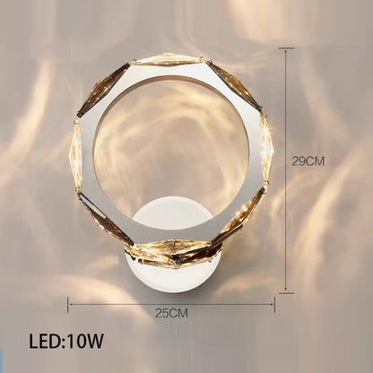 Élodie 2025 Modern Ring Crystal LED Dimmable Ceiling Chandelier Silver Decor Light