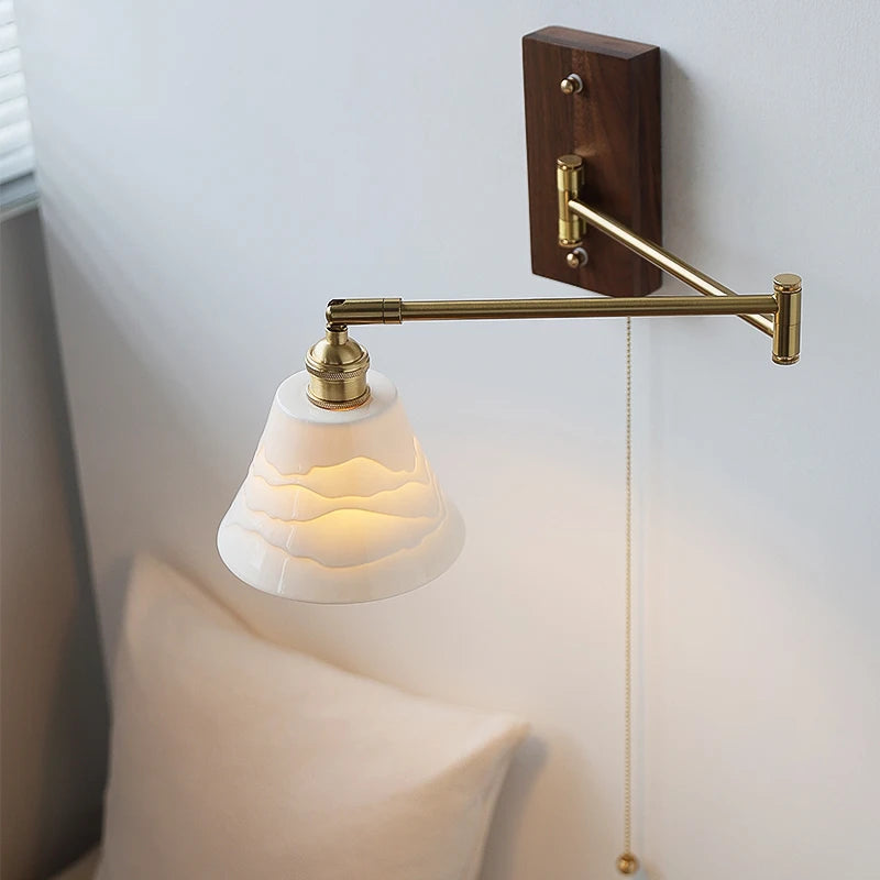 Lucienne Rotating Arm Wall Lamp Pull Chain