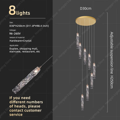 Élise Crystal Staircase Pendant Chandelier Light