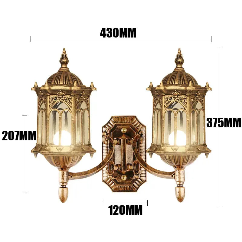 Éliane Outdoor Double Head Wall Lamp Waterproof Villa