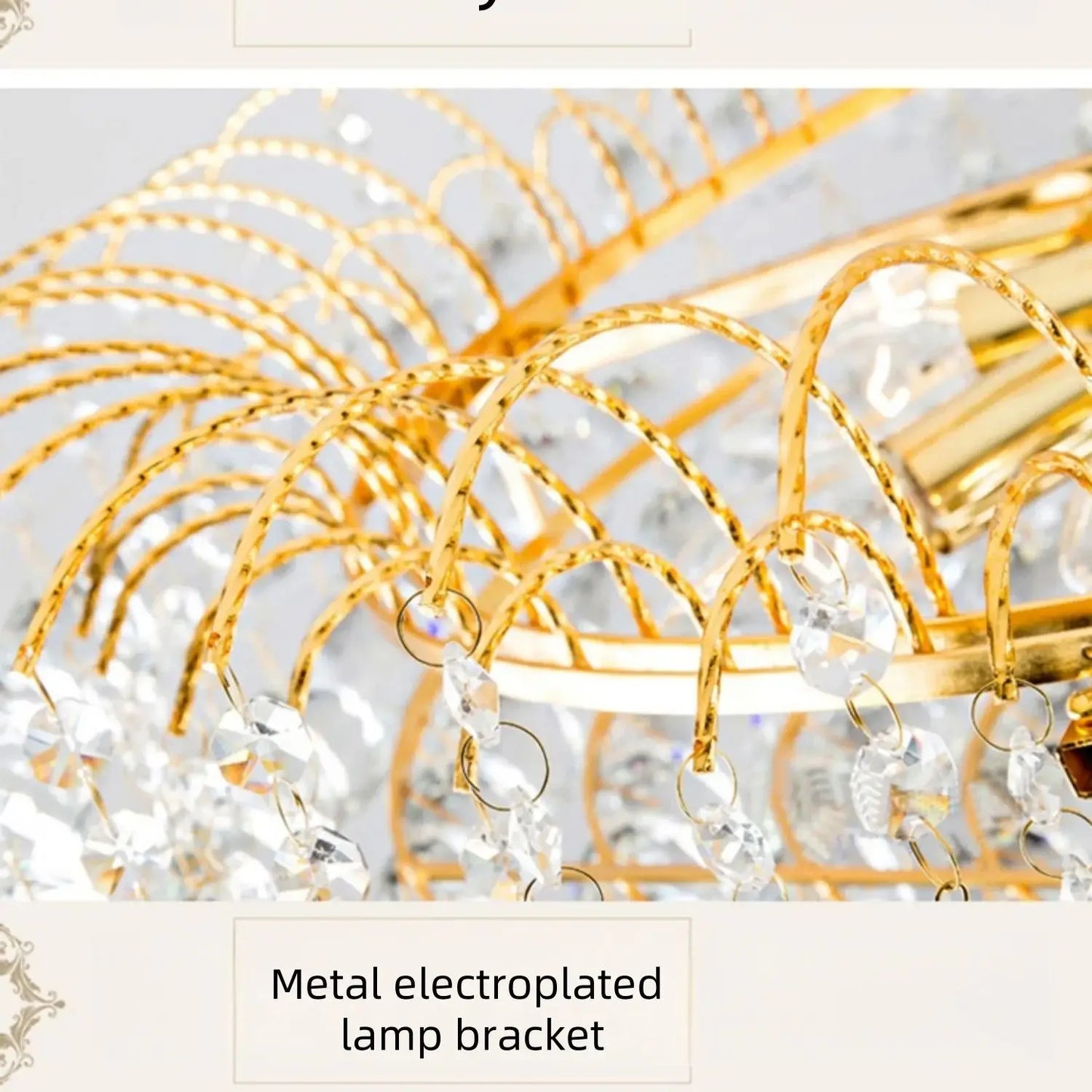 Célestine Golden Crystal Chandelier for Modern Living Interiors