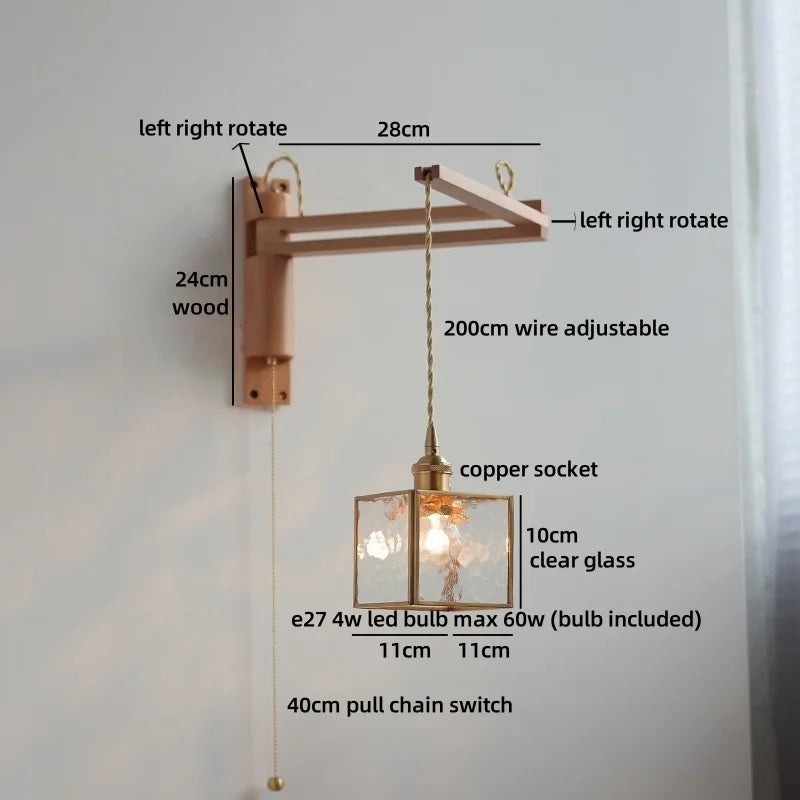 Aurore Wabi Sabi Glass Wall Lamp Nordic Style