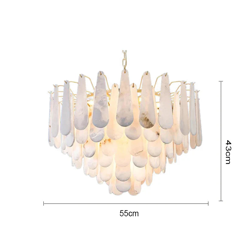 Louise Teardrop Alabaster Chandelier