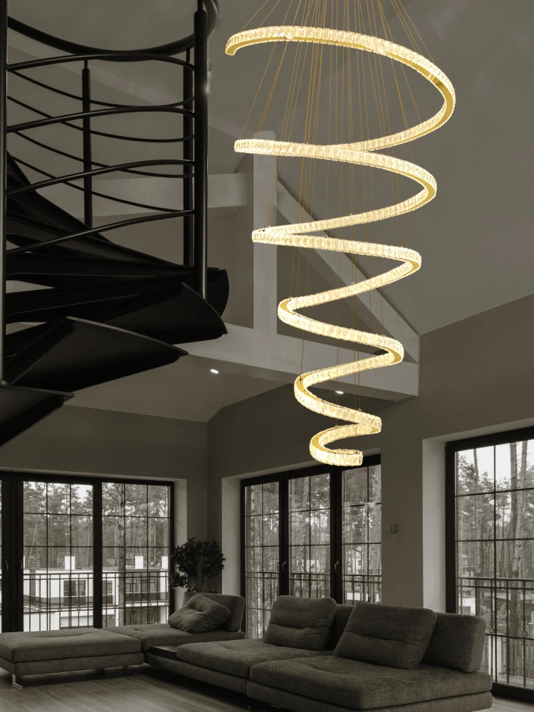 Modern Crystal Pendant Light for Dining Room and Living Room