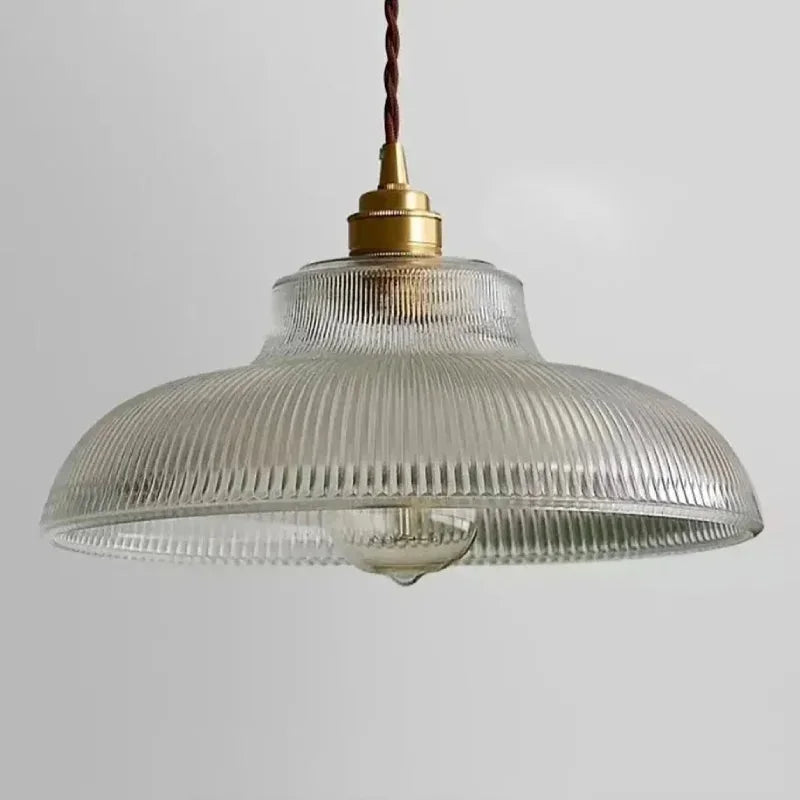 Seraphina Linden Glow Ribbed Pendant Light