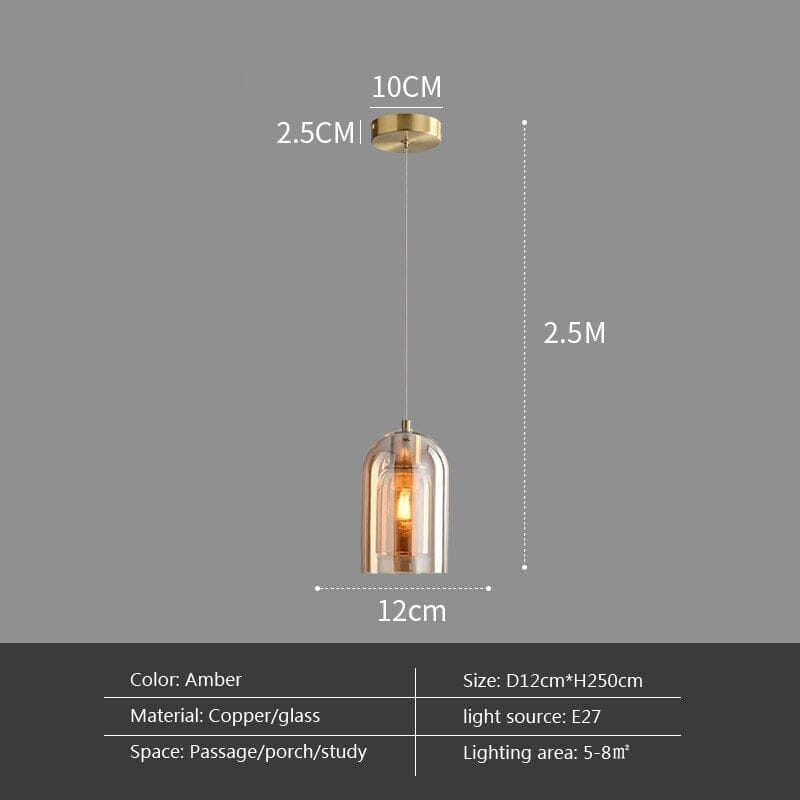Amélie Aubre Scandinavian Glass Pendant Light