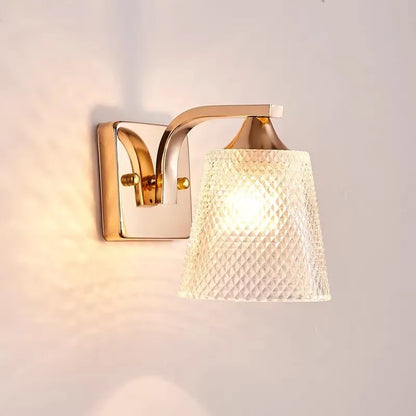 Élise Modern Glass Wall Lamp E27 Switch Bedside LED Sconce Light