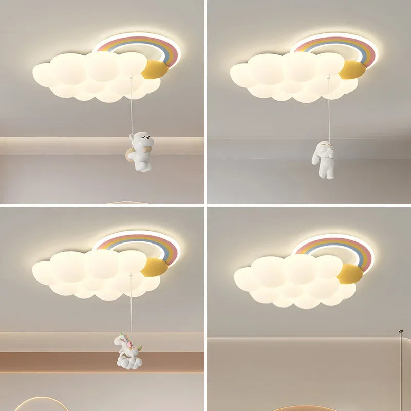 Élodie Nordic Cloud LED Ceiling Light Kids Room Modern