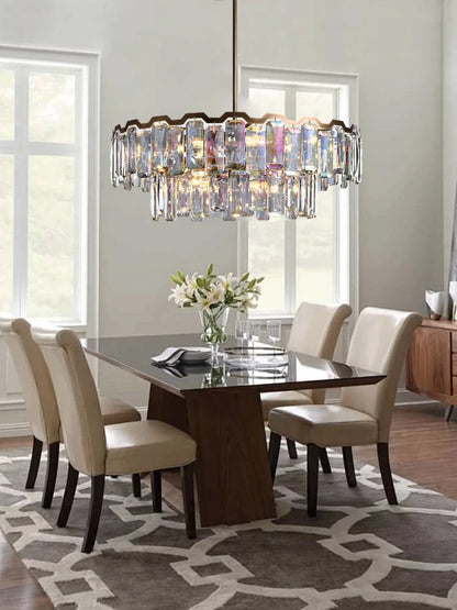 Sophie Luxury Italian Crystal Round Pendant Lamp Dining Living Foyer Decor