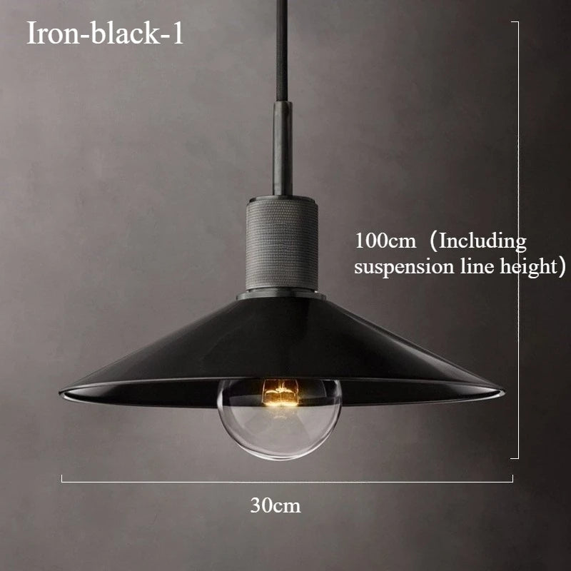 Inès Industrial Copper Cord Pendant Light Retro Cafe Fixture
