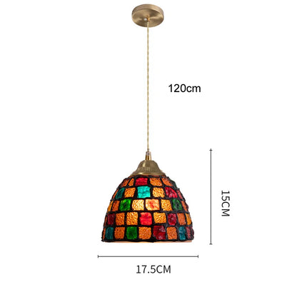 Isabelle Shell Glass Pendant Light Art Deco Bedside Lamp