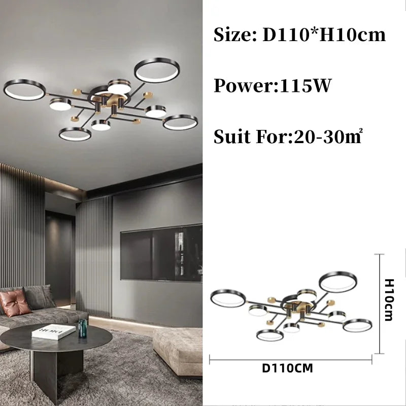 Valérie Modern Ring LED Pendant Chandelier Light