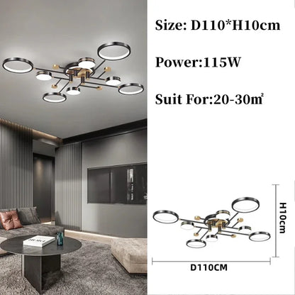 Valérie Modern Ring LED Pendant Chandelier Light