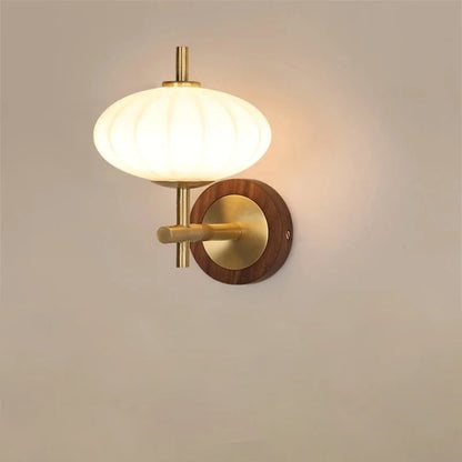 Camille Aurelia Ribbed Glass LED Wall Sconce
