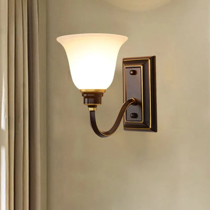 Sophie Country Glass Wall Lamp E27 Single Head Hallway Light