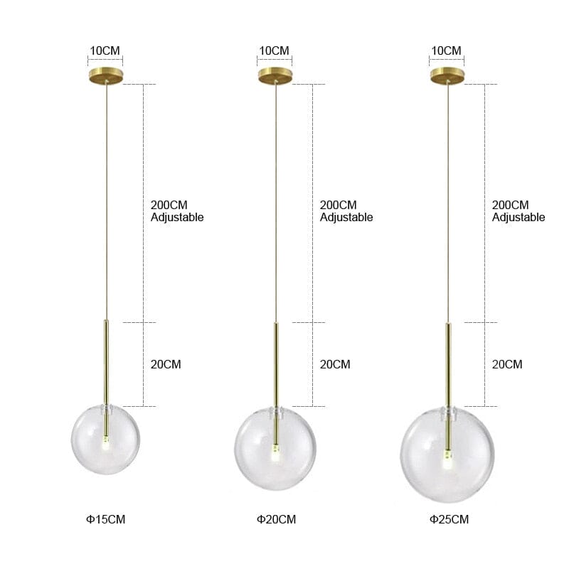 Elodie Scandinavian Glass Ball Pendant