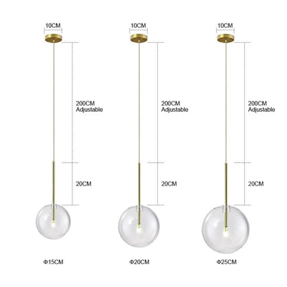 Elodie Scandinavian Glass Ball Pendant