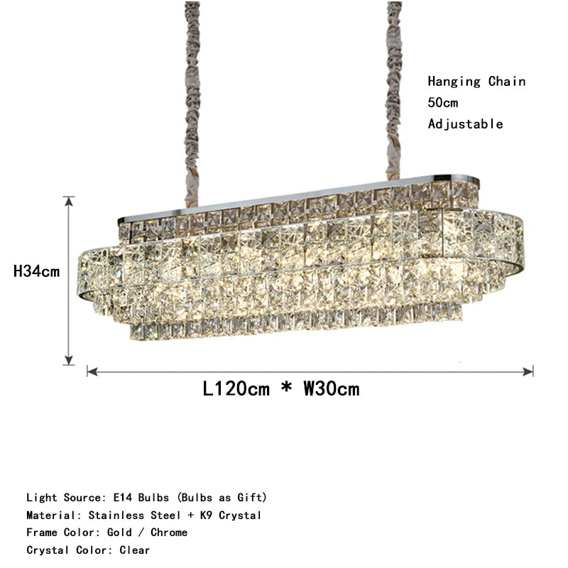 Isabelle Oval Crystal Pendant Chandelier