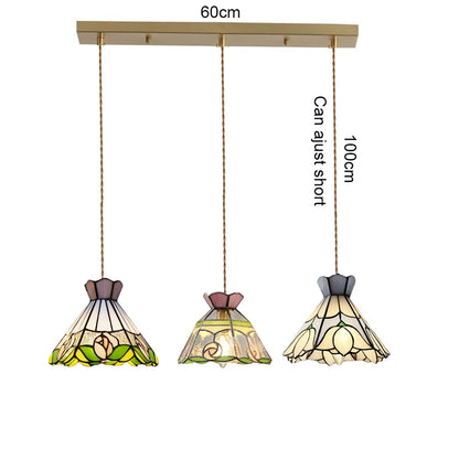 Camille Retro Colorful Glass Pendant Chandelier E27 Light