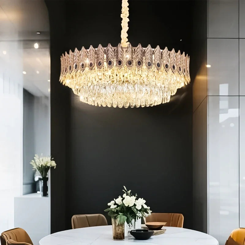 Élodie Crystal Ring LED Pendant Chandelier Light