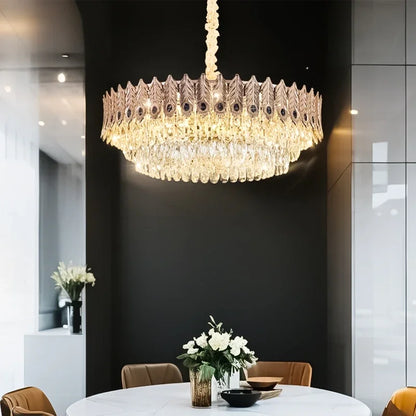 Élodie Crystal Ring LED Pendant Chandelier Light