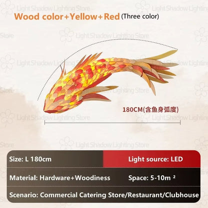 Decorative Fish Shaped Chandelier Pendant Light for Restaurant & Cafe Interiors