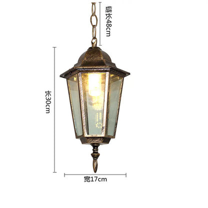 Amélie Outdoor Retro Pendant Chandelier Garden Pavilion