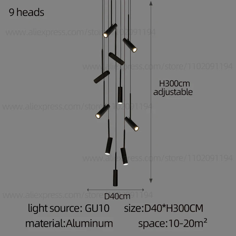 Noémie Modern Cylindrical LED Pendant Spotlight