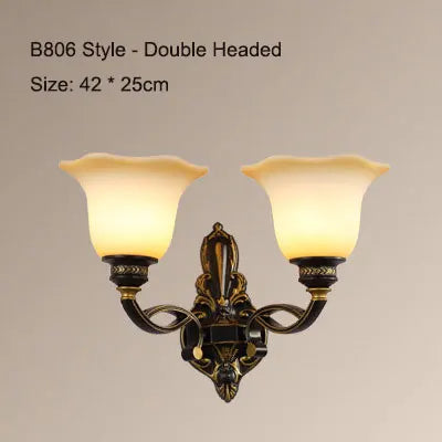 Sophie Retro Dual Head Frosted Glass Wall Lamp E27 Nordic Light