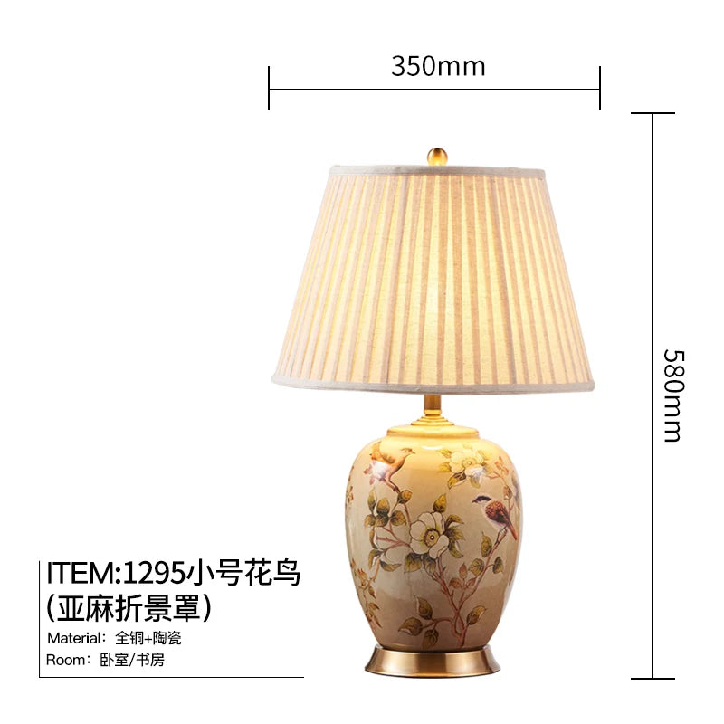 Large Ceramic LED Table Lamp for Living Room and Bedroom Decor