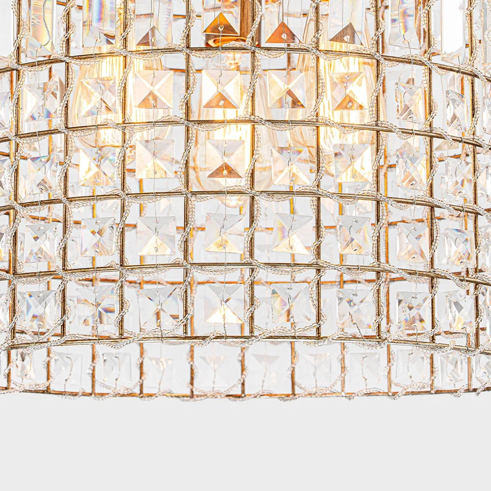Aurélie Vintage Crystal Pendant Chandelier 6-Light Luxury