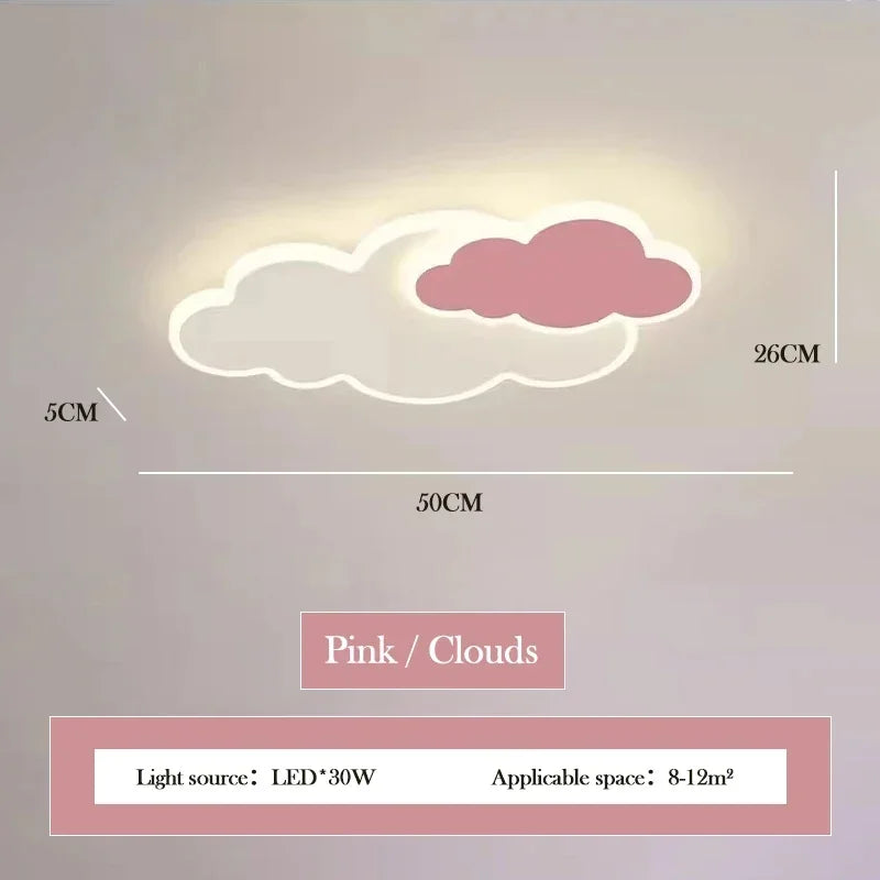Élodie Creative Cloud LED Ceiling Light Kids Room Dimmable