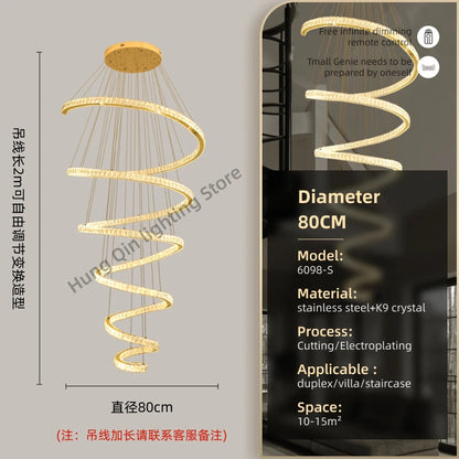 Modern Crystal Pendant Light for Dining Room and Living Room