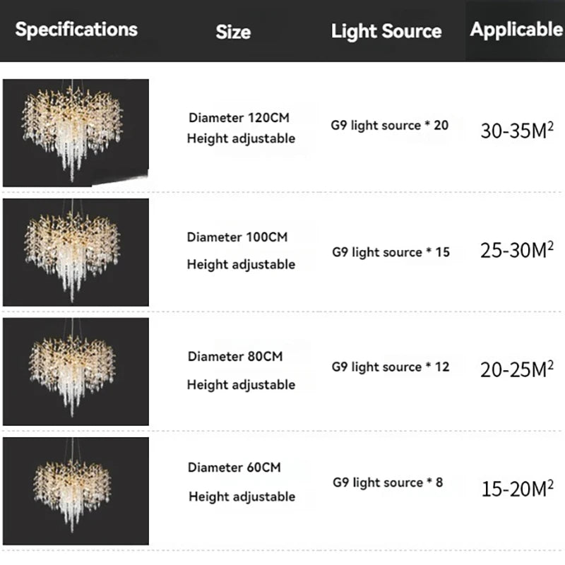 Isabelle K9 Crystal Tree Branch Chandelier Luxury Gold Ceiling Light