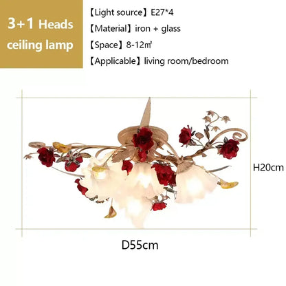 Amélie Nordic Flower Creative Semi-Flush Ceiling Light