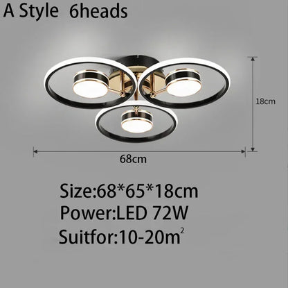 Modern Layered LED Ceiling Light – Minimalist Flush Mount for Living Room & Dining Area