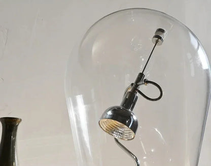 Adele Chrome Dimmable Glass Lamp