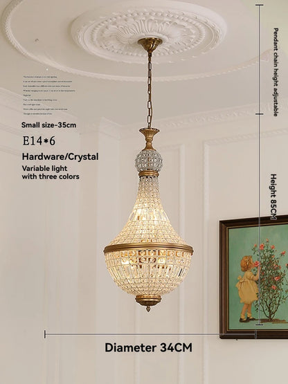Aurélie Vintage Crystal Pendant Chandelier 6-Light Luxury