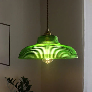 Seraphina Linden Glow Ribbed Pendant Light