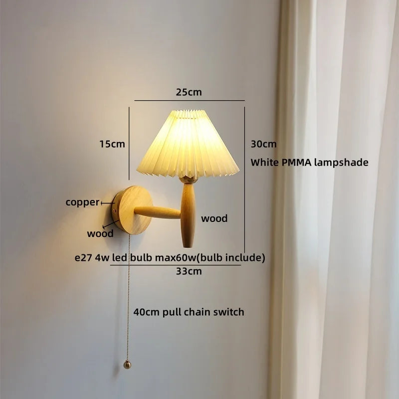 Amélie White Umbrella Copper LED Wall Lamp Japan Style