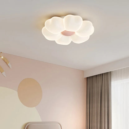 Élodie Pink Flower LED Ceiling Light Princess Room Dimmable
