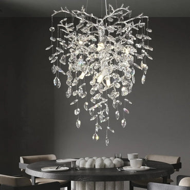Crystal Tree Branch Pendant Chandelier for Loft and Staircase
